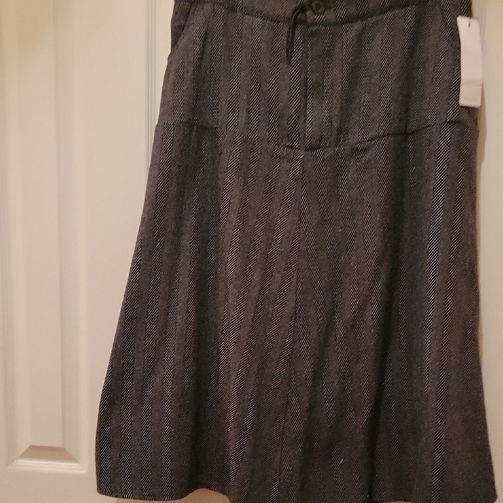 Chic Black/gray Tweed A-Line Women's Skirt NWT